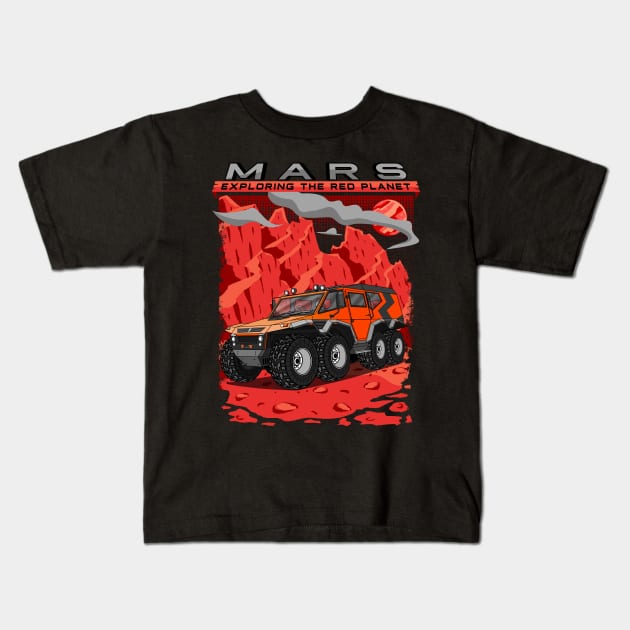 Mars 8x8 ATV Kids T-Shirt by Guyvit